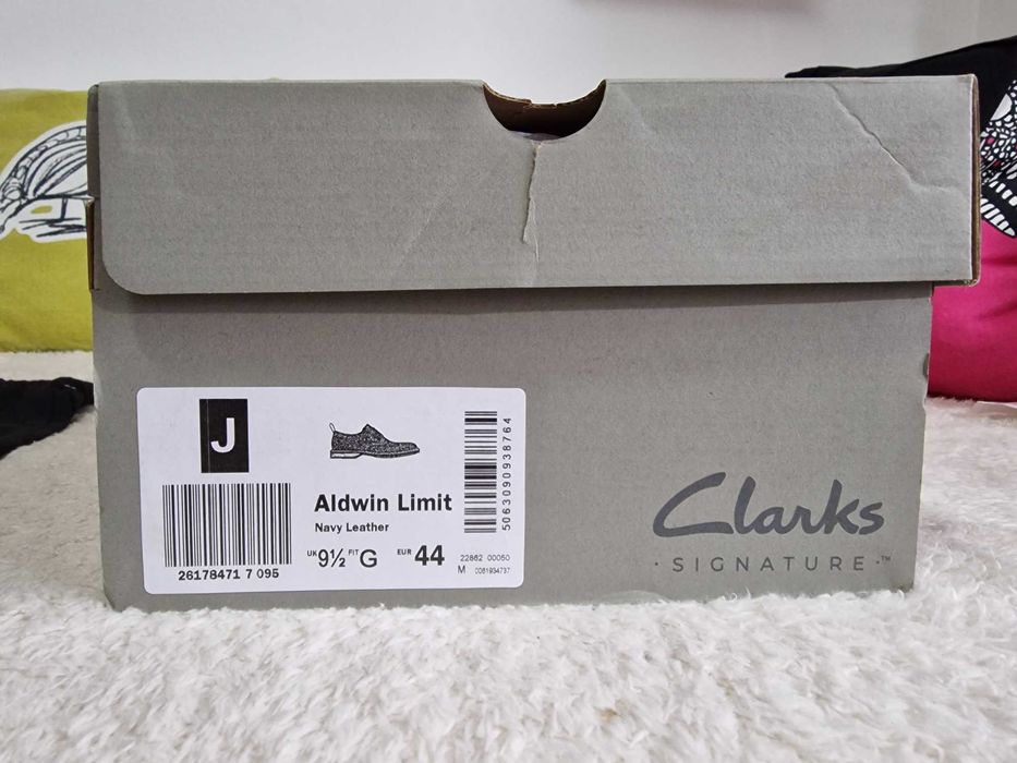 Pantofi Clarks | Barbati | Piele | Brogue | Bleumarin | 44 / 9.5