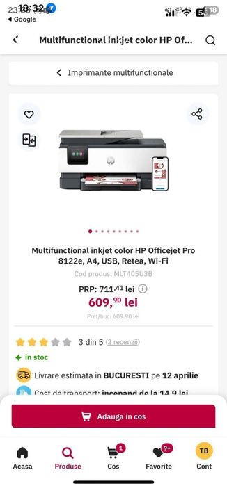 Imprimanta HP 8122e