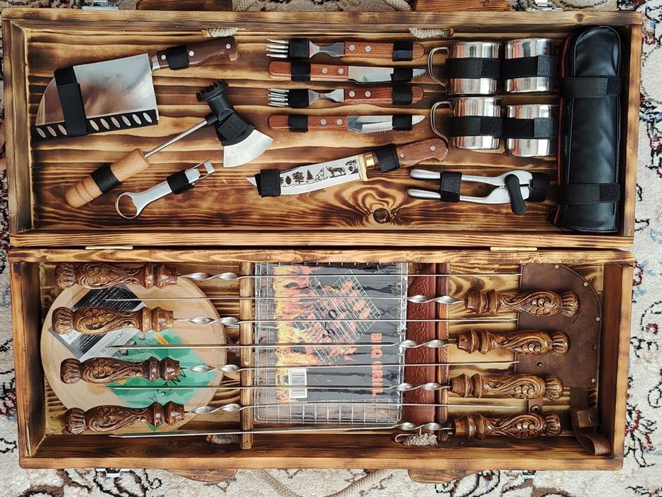 Shampur komplekt nabor. Shashlik va mangal nabor. Piknik