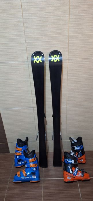 Schiuri 118 cm Volkl Tiger GSL-clapari ski,bete,casca