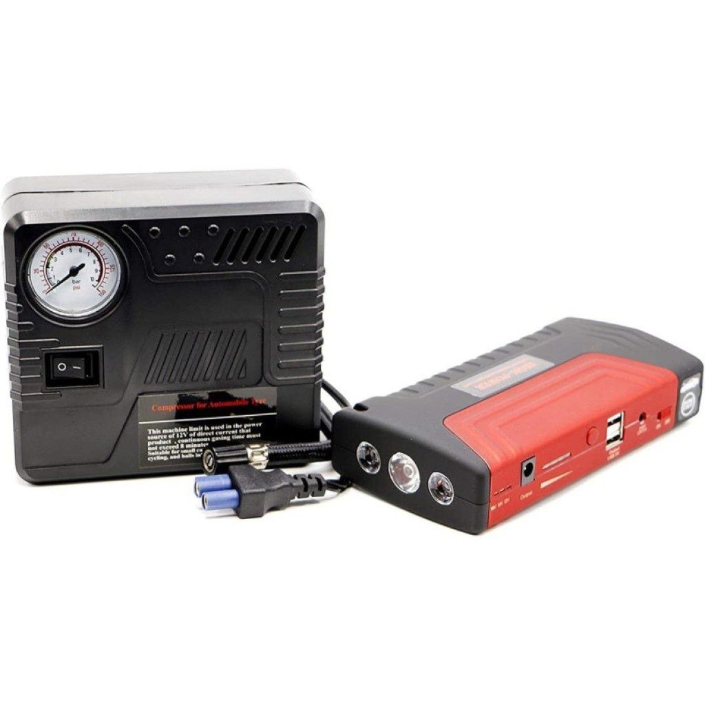 JUMPSTARTER TM15 + Компресор – Автомобилен спасител в джобен формат!