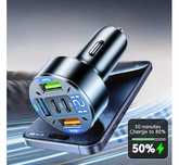 incarcatoare auto fast charge 65w iPhone Samsung usb+ type c si afisaj