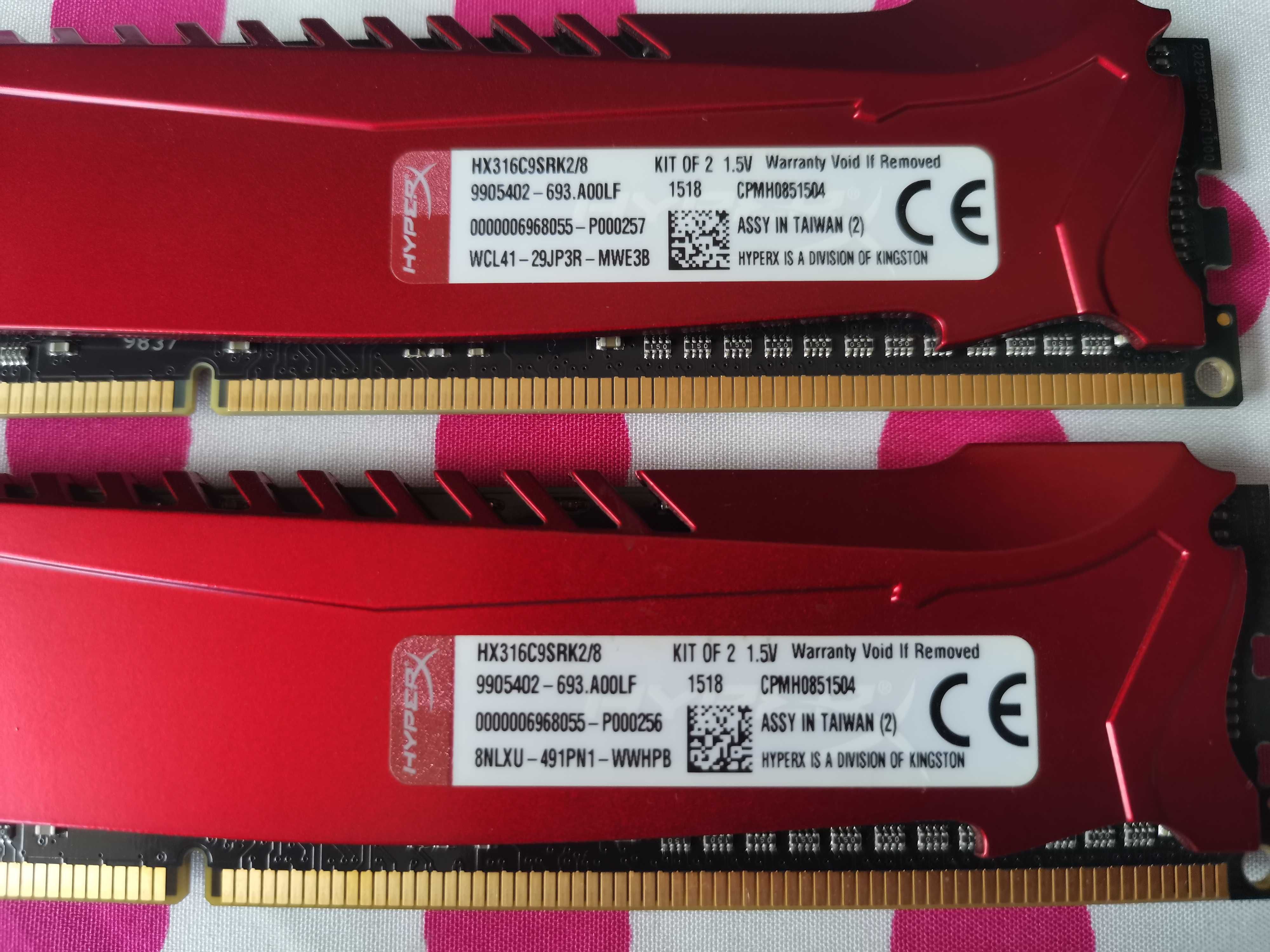 Kit Memorie Ram HyperX Savage 8 GB (2 X 4 GB) 1600 Mhz.