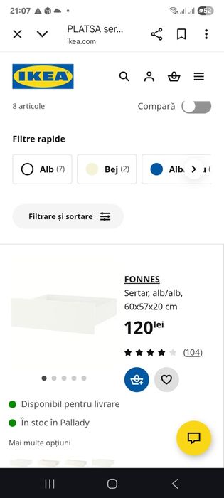 Vand 2 noptiere ikea noi - PLATSA