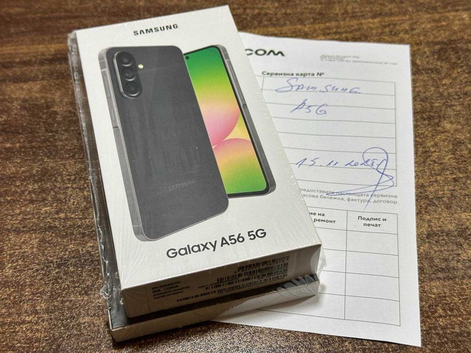 НОВ Samsung Galaxy A56 5G 128GB 8GB RAM Graphite Гаранция 2г