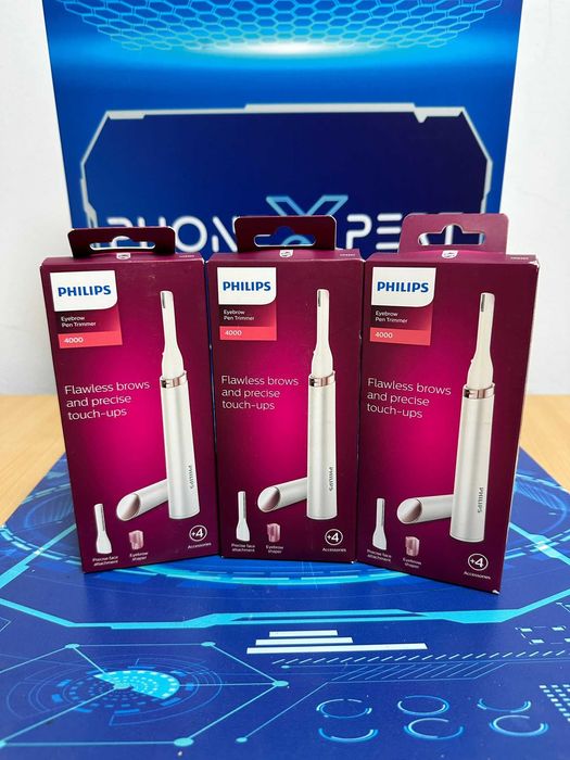 Philips Touch Pen Trimmer pentru corp și fata, Alb, nou