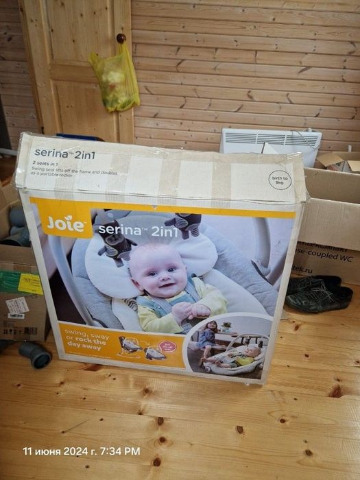 Шезлонг качели для детей JOIE SERINA 2V1