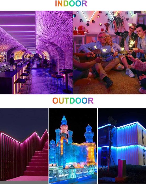 НОВИ! Прожектори RGB LED Wall Washer, 2 бр/к-т 42W–10 цвята, 30 режима