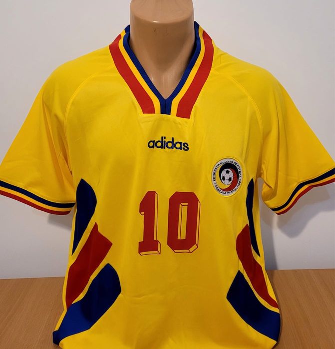 Tricou retro adidas Romania- Gheorghe Hagi nou