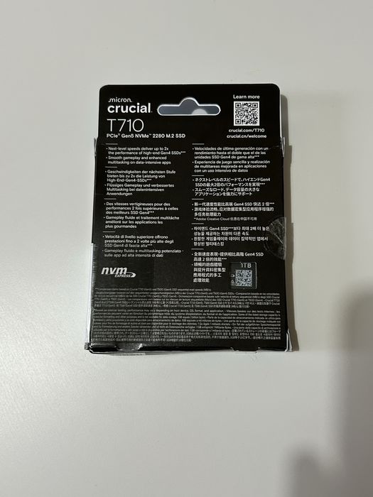 SSD Crucial T710, 1TB, PCIe agaen 5.0 x4, M.2 2280