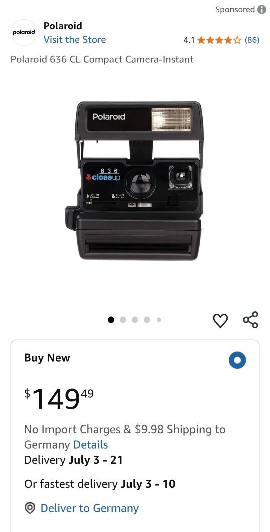 Фотоапарат Polaroid 636 closeUp
