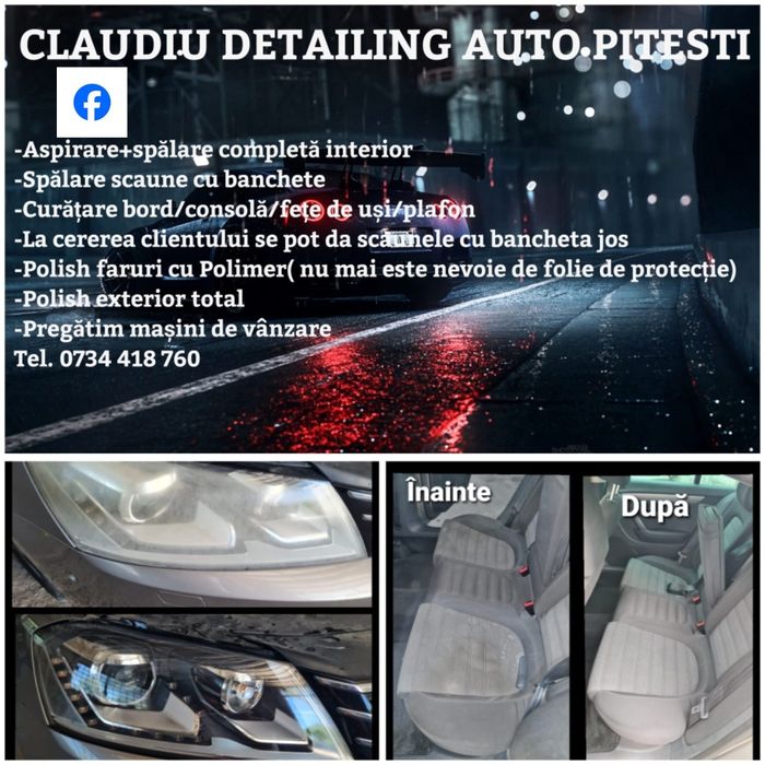 Polish Faruri cu Polimer/Polimerizare Faruri/Detailing Auto/Husa volan