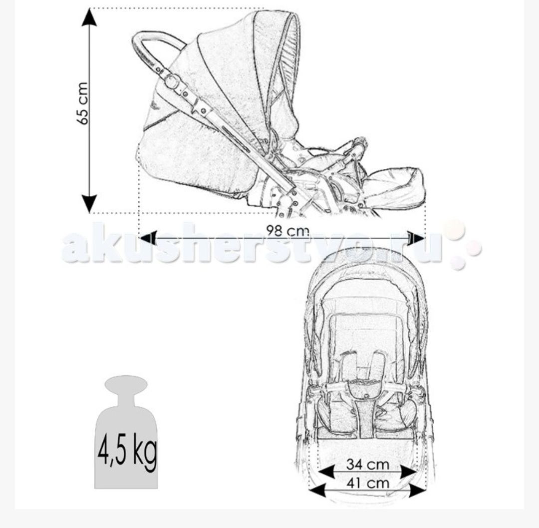 Бебешка количка BEXA 2 in 1 Ideal