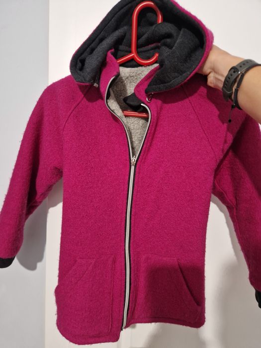 Jacheta lana fete 122-128, model Woolver