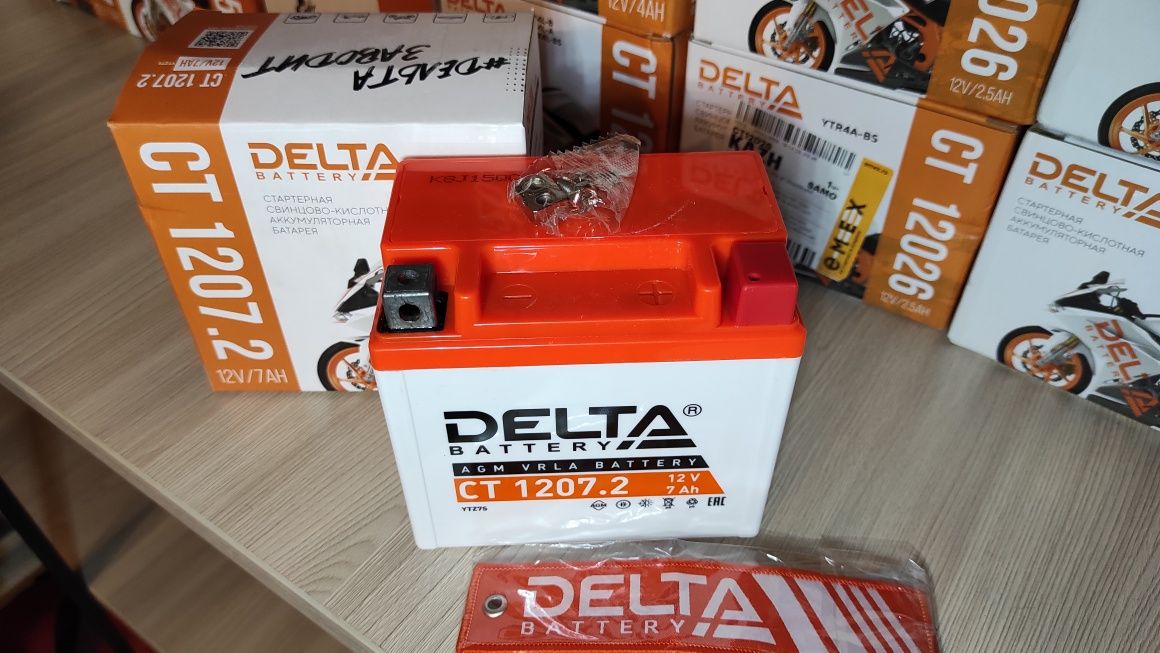 Аккумулятор для мототехники Delta CT 1207.2. 7Ah 12 V [YTZ7S]