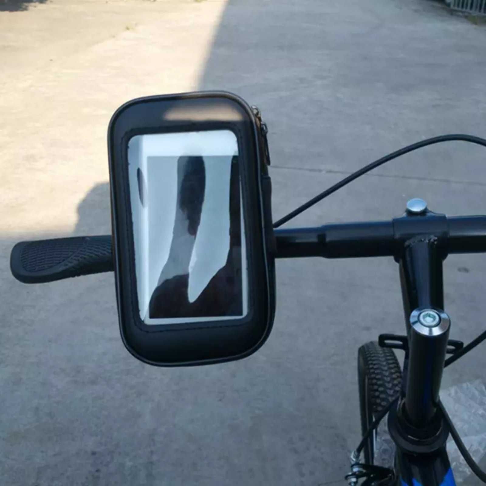 Поставка за телефон за колело, Водоустойчив, 360°, Черен