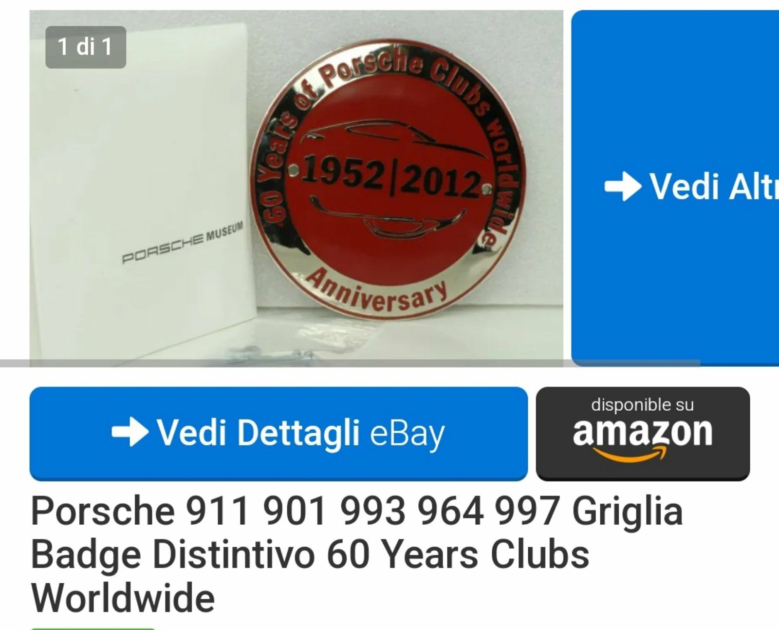 Porsche Clubs-значка 60 години