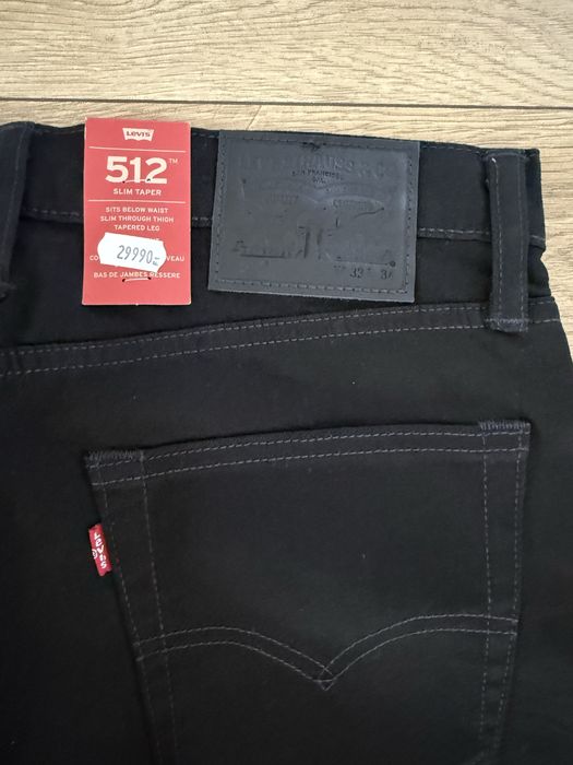 Blugi LEVIS 512 Slim Negru Barbati | Marime 33 x 34 (Talie 85 cm)