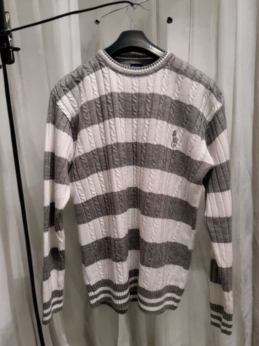 Мъжки пуловер Polo Sport Ralph Lauren | Размер L | Сиво-бял
