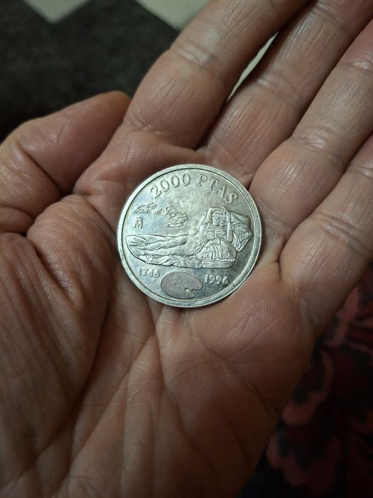 Moneda argint 2000 pesetas 1996