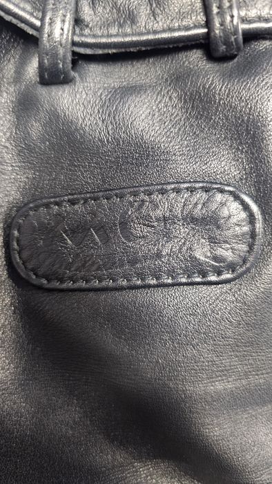 Pantaloni moto piele talie 38cm