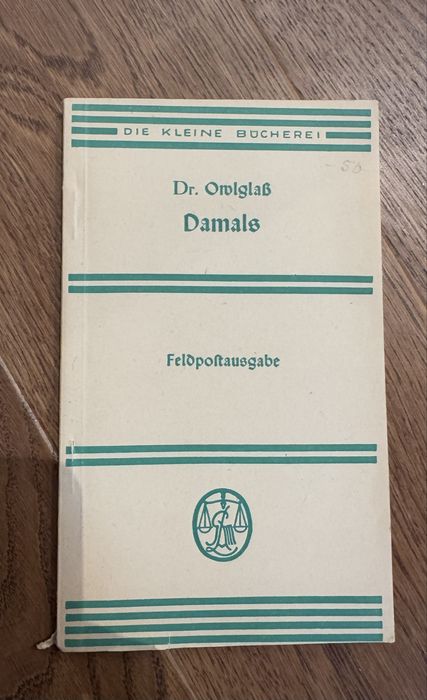Carte germana Damals Dr Owlglass pt politia de front