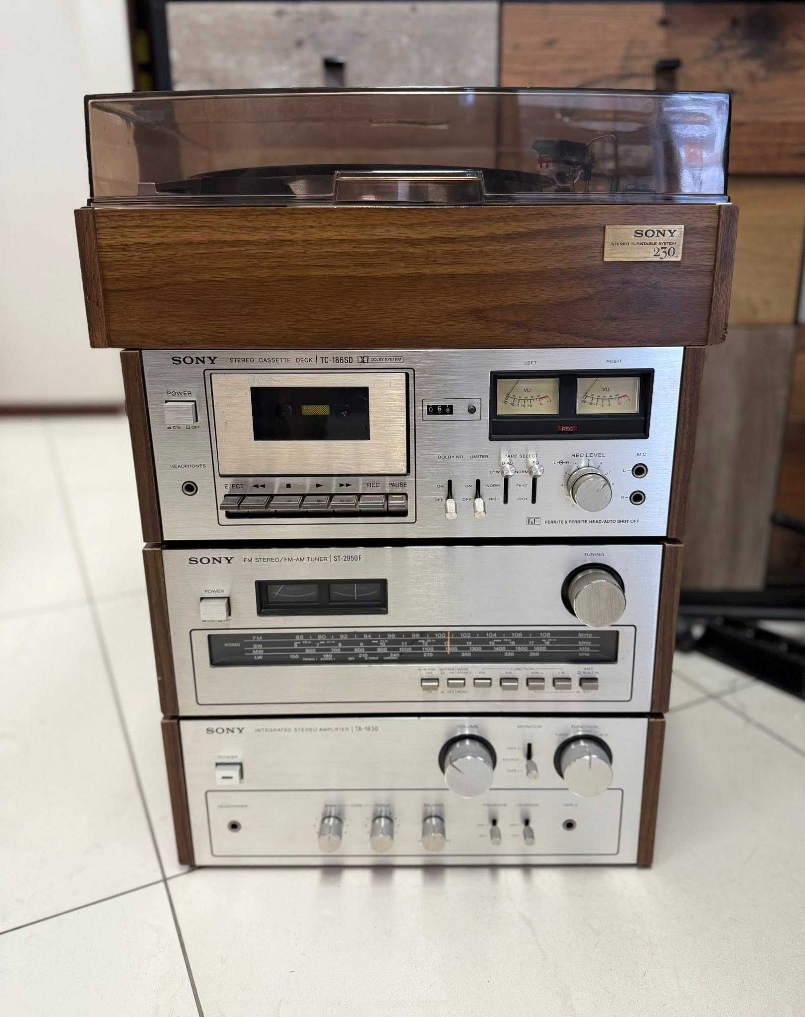 Ретро аудио сет SONY - усилвател, тунер, дек и грамофон 1972 - 1979 г.