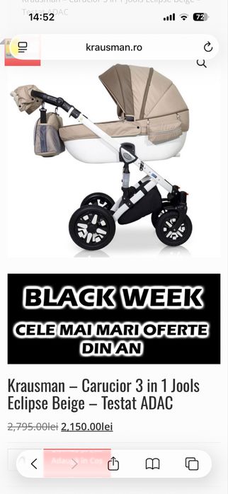 Carucior krausman eclipse 3 in 1