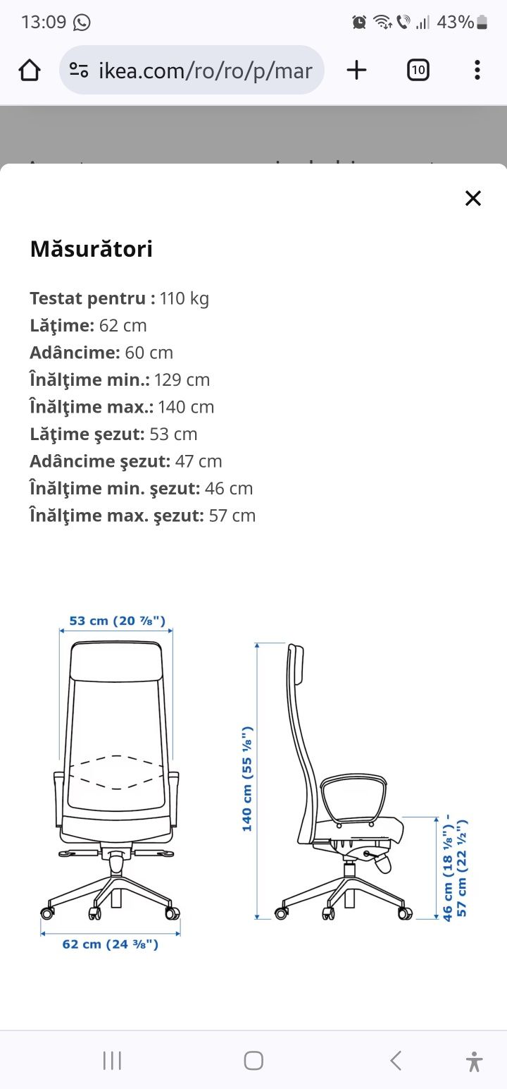 Scaun birou comfortabil