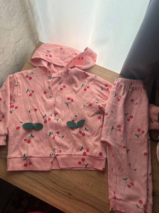 Теплая двойка для девочек размер от 5 месяцев до 1,5 годика