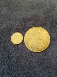 Copie moneda monede de 1 și 4 Franz Joseph Ducati aur cocoșei