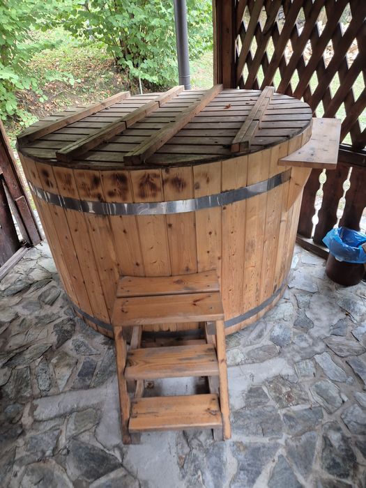 Vand Ciubăr cu sobă exterioară din inox