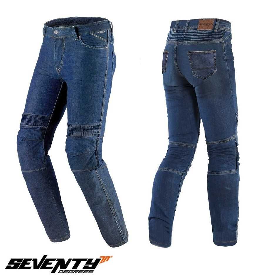 Blugi (jeans) moto barbati Seventy Slim fit insertii Aramid Kevlar