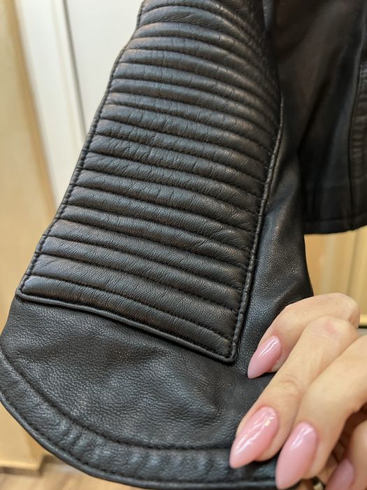 Кожено яке естествена кожа с яка от лисица