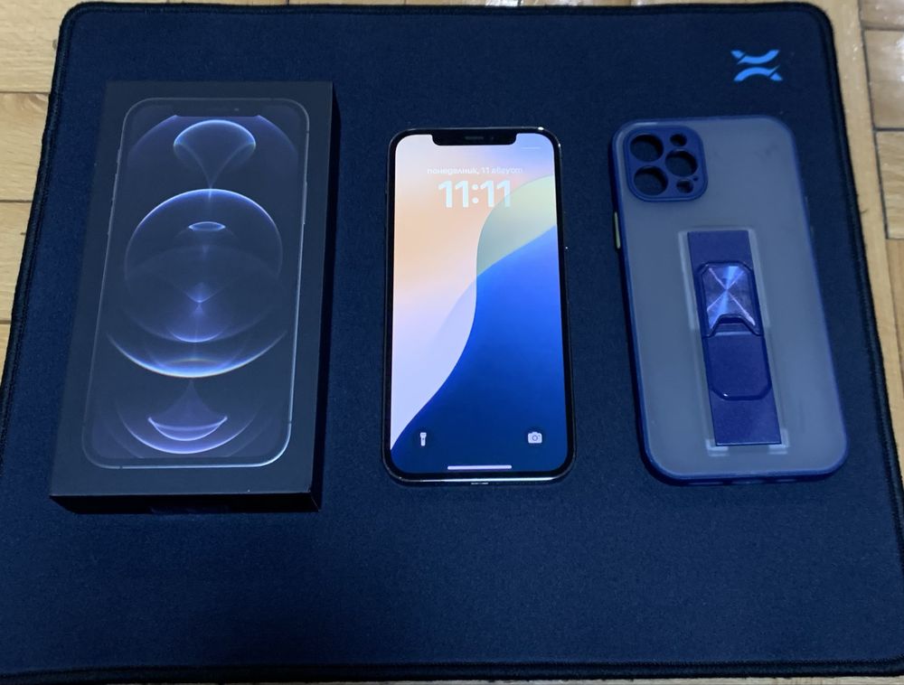 iPhone 12 Pro 128GB, Grapphite с кутия и калъф