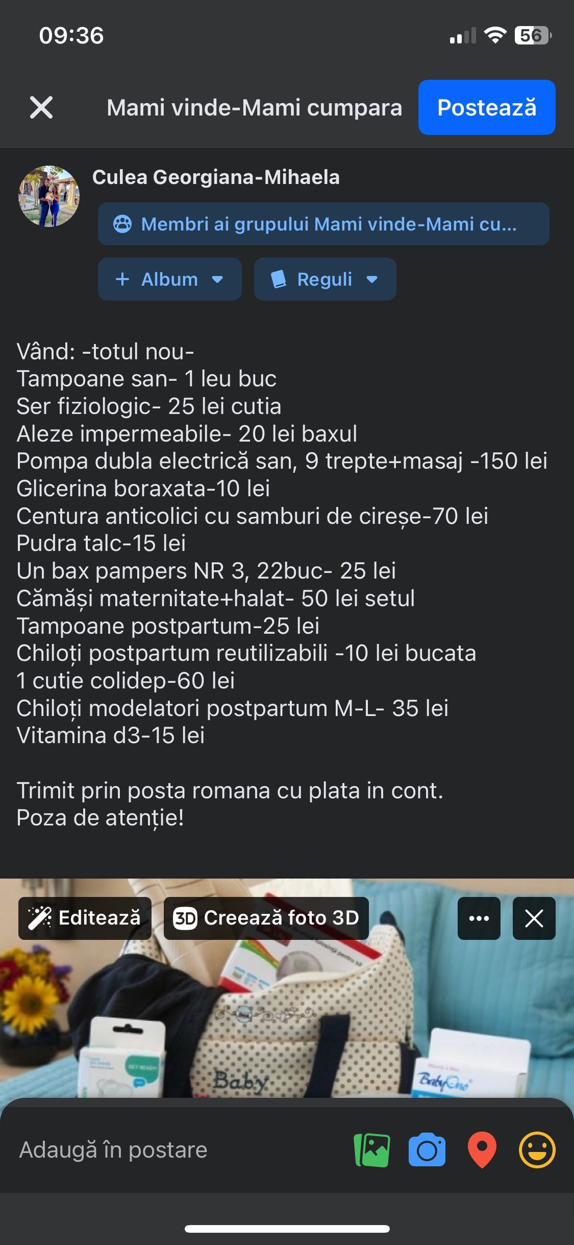 Produse bebeluși și postpartum