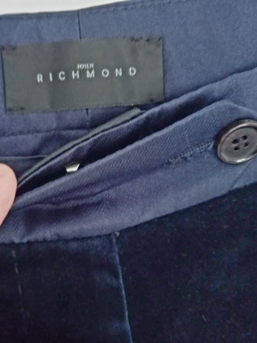 Pantaloni catifea albastră John Richmond 40 IT XS