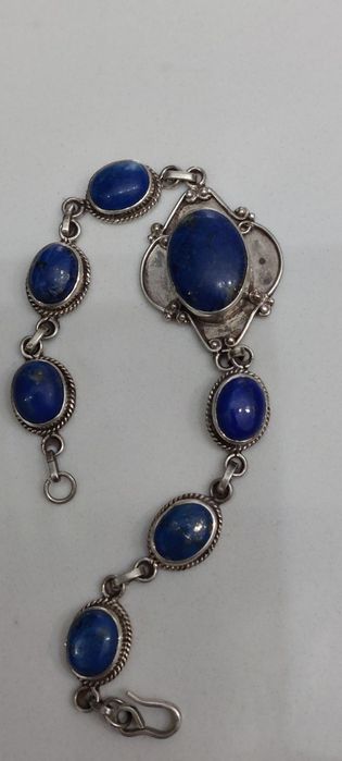 Brățară argint model deosebit cu lapis lazuli
