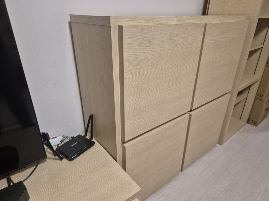 Общо 200лв - Масивни ТВ шкаф, скрин, маса и етажерка