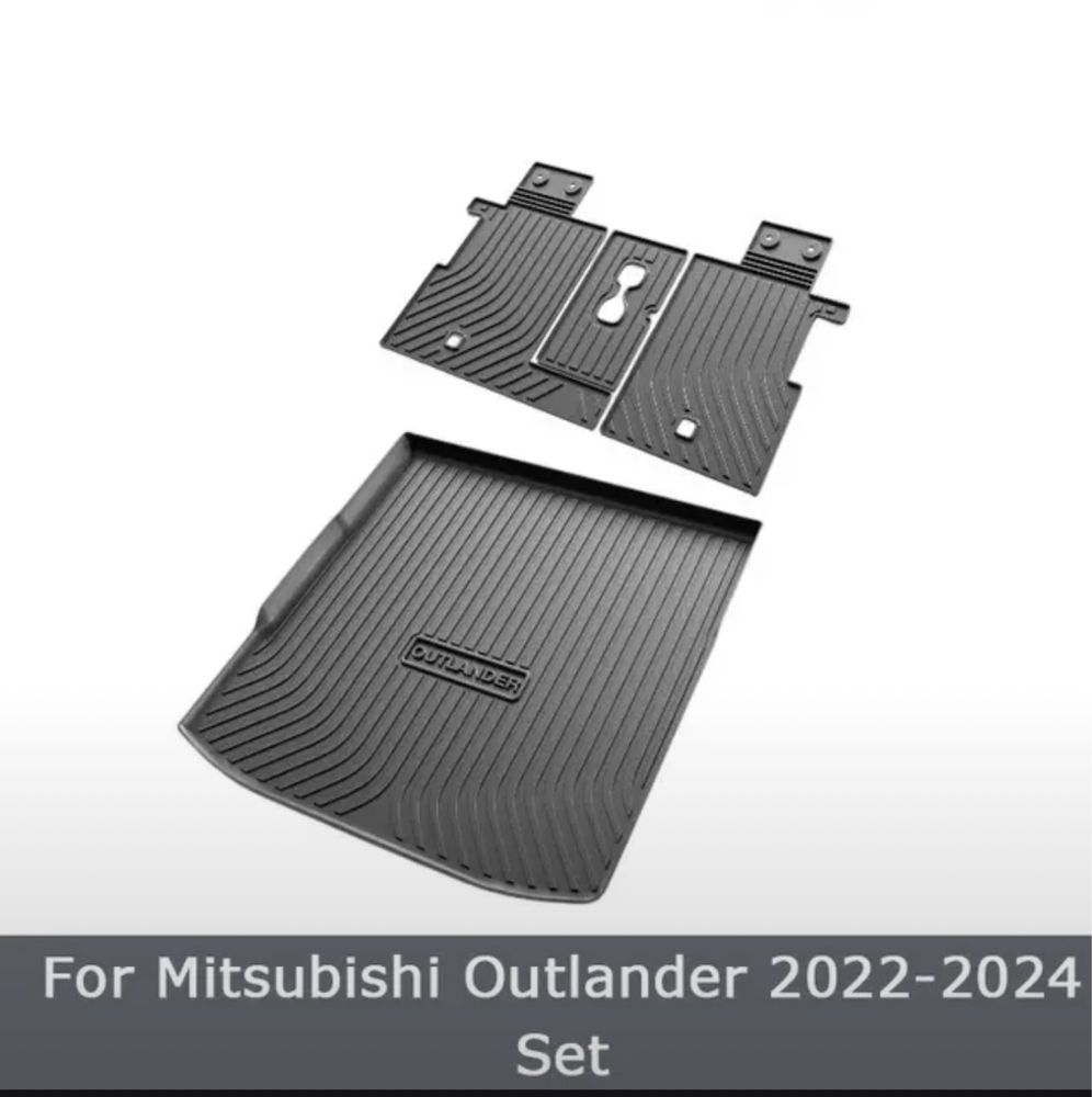 Mitsubishi Outlander 2022, 2023, 2024, коврик для багажника