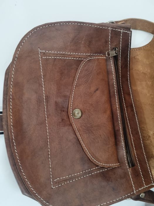 Poseta piele maro