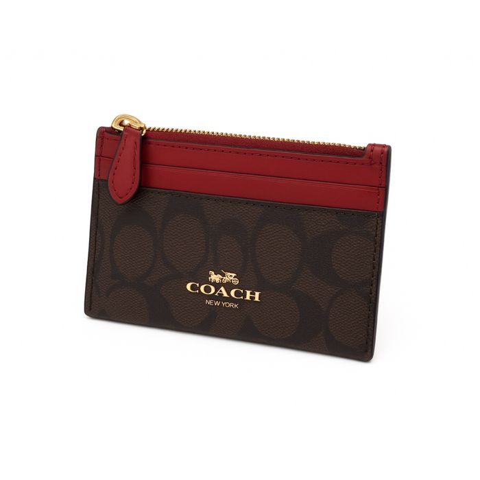 Кардходер Coach натуральная кожа кошелек кожаный