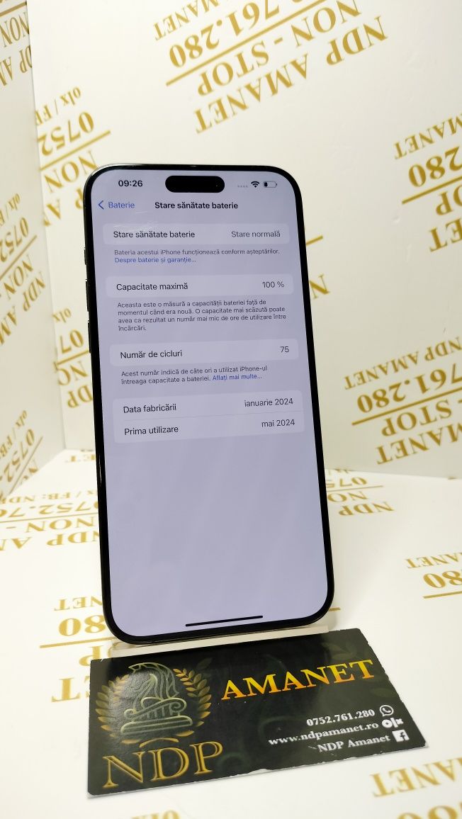 NDP Amanet Brăila iPhone 15 Pro Max 512gb(3129)