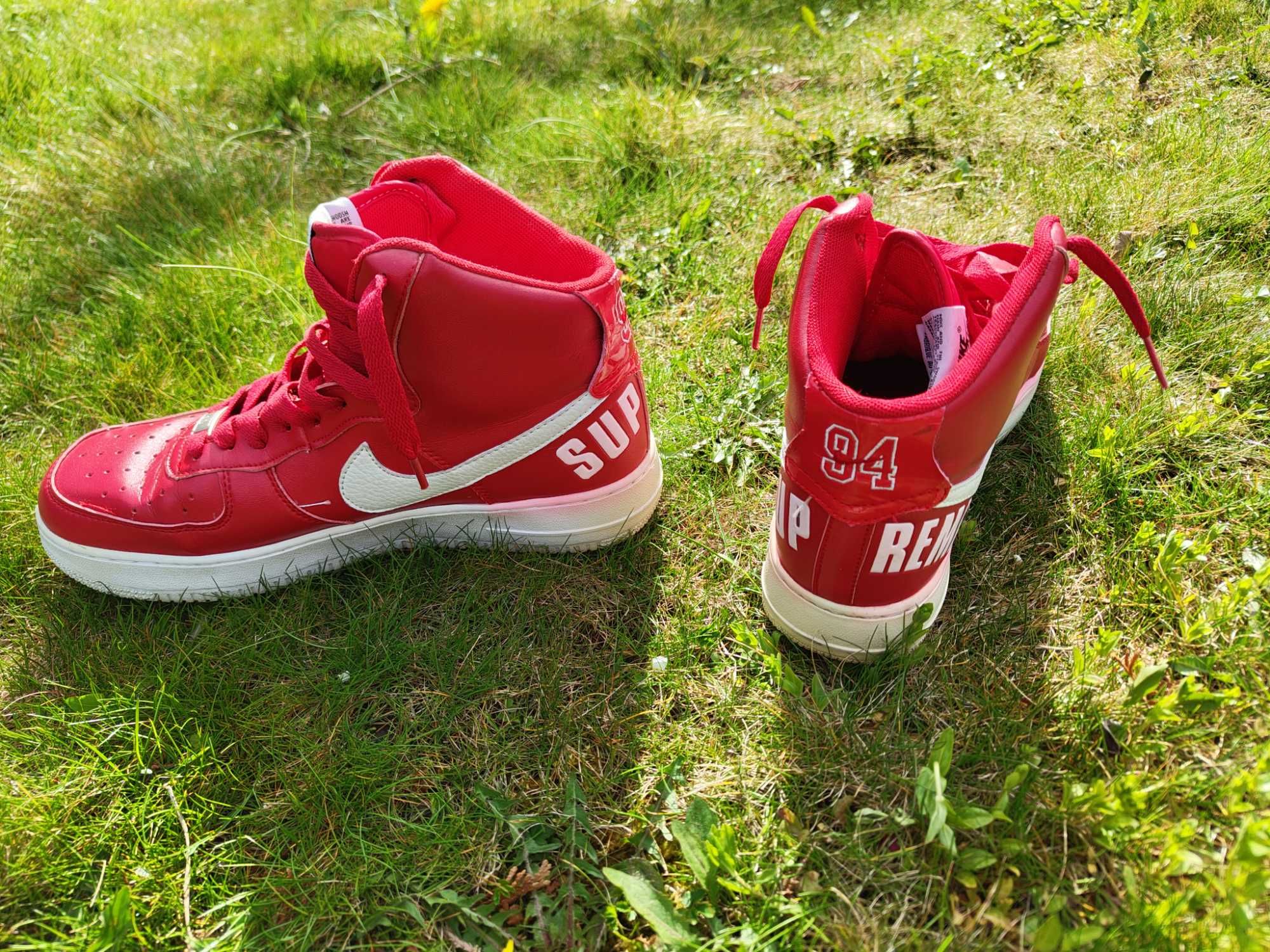 Nike Supreme x Air Force 1 High SP Red 2014