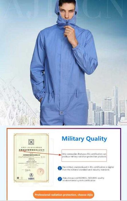 360° Екранирано Защитно Облекло Анти Електромагнитно Излъчване EMR ЕМП