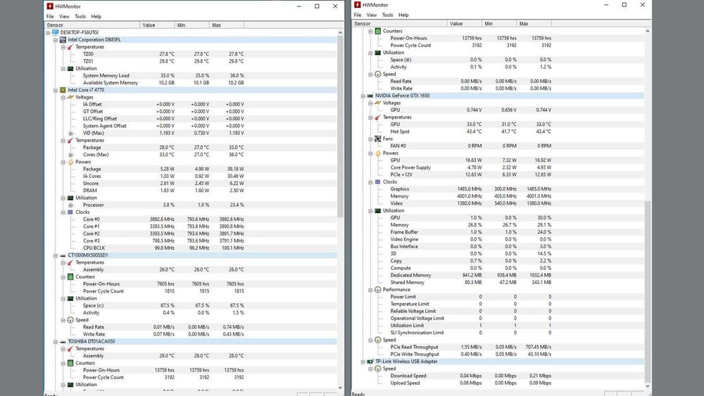 Компютър за игри/работа - i7 4770, gtx 1650,16gb ram,1tb ssd,500gb hdd