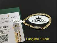 Bijuteria Royal CB : Bratara aur nou 14k unisex Monaco stil Cuban 5,51