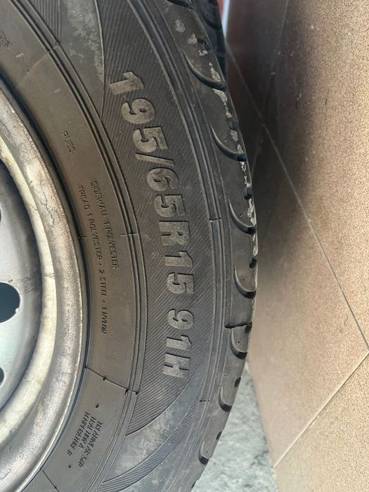 set jante de tablă+ cauciuc