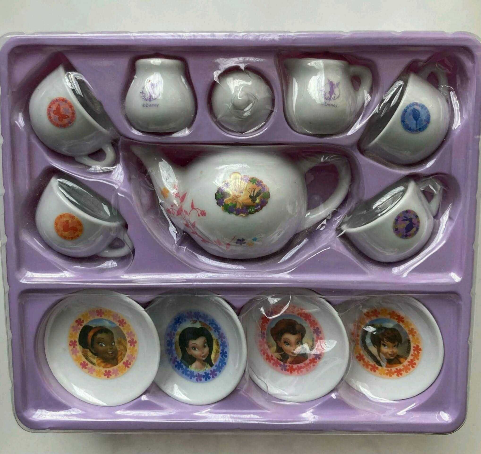 Детски комплект Tinker Bell  Порцеланов сервиз за чай за кукли.