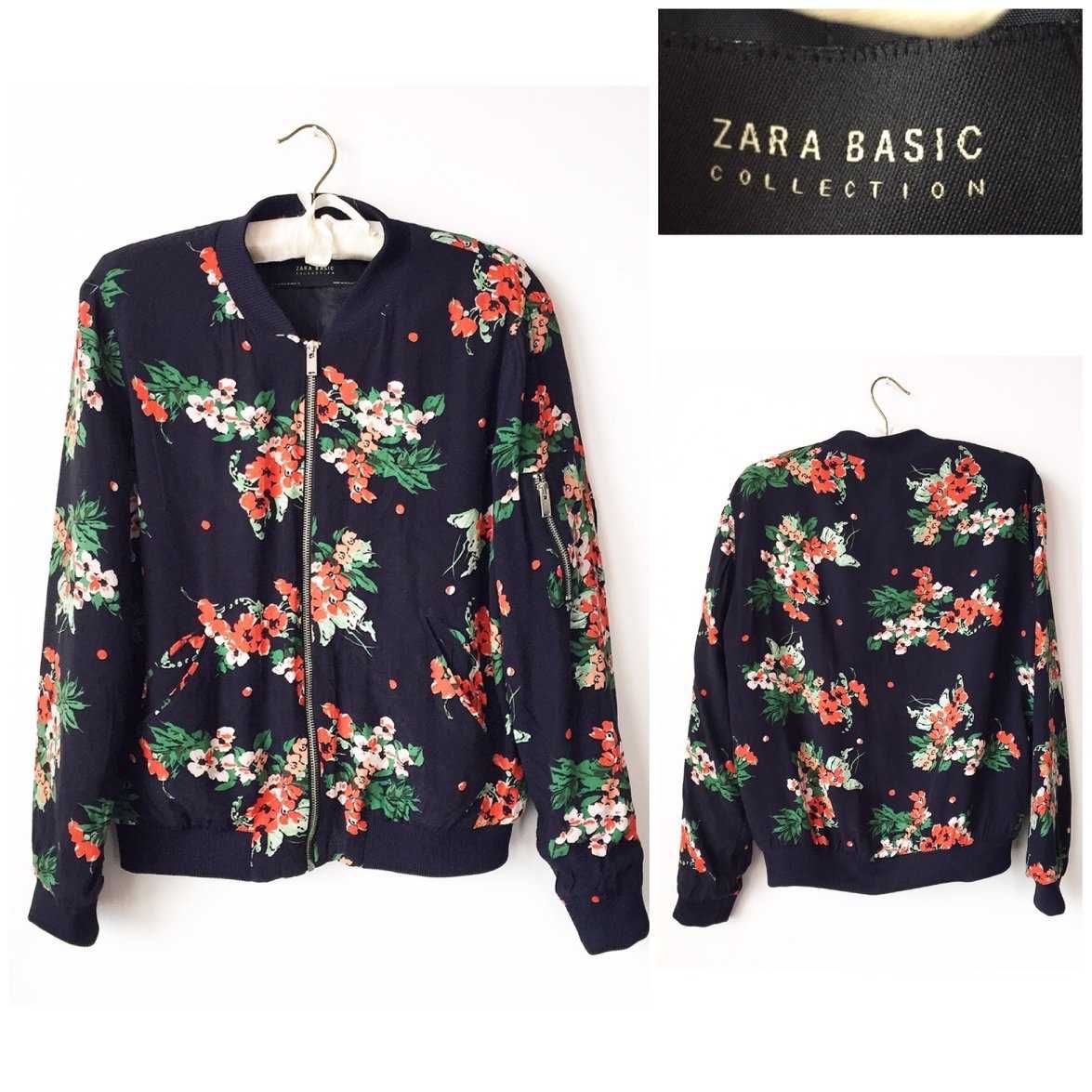 Дамско яке Зара zara черно и цветно